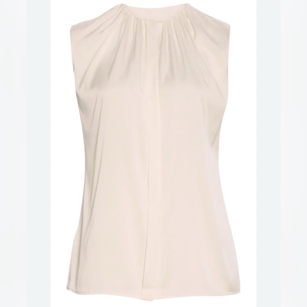 NWOT Hugo Boss Elegant Light Pink Sheer Sleeveless Blouse